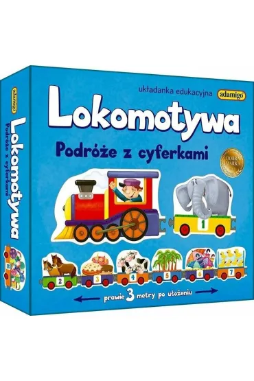 Lokomotywa. Podr�e z cyferkami. Uk�adanka edukacyjna Adamigo