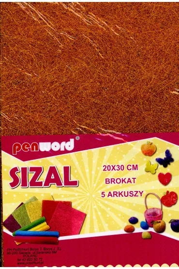 Polsirhurt Sizal w arkuszach brokatowy 20x30 '5