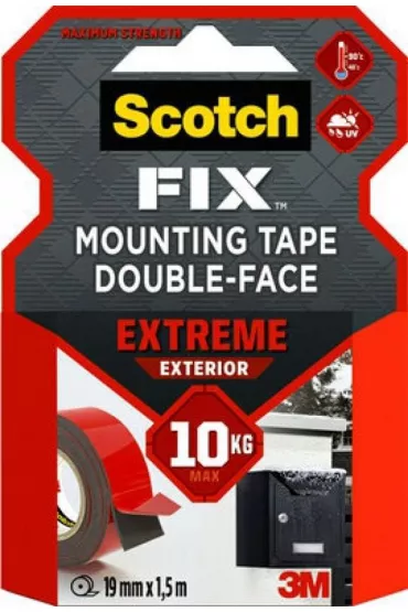 Scotch Ta�ma monta�owa dwustronna czarna 19mm x 1.5m