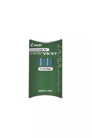 Pilot Naboje do V5/V7 zielone 3 szt.