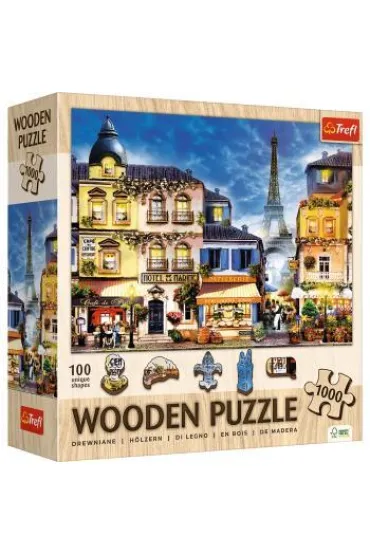 Puzzle drewniane 1000 el. Francuska uliczka Trefl