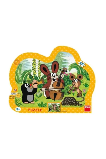 Puzzle ramkowe 25 el. Krecik Orkiestra przyjaci� Dino Toys