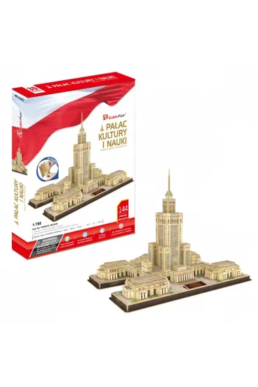 Puzzle 3D 144 el. Pa�ac Kultury i Nauki. Zestaw XL Cubic Fun