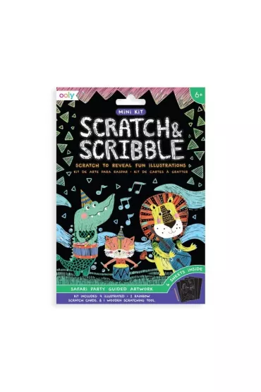 Kolorowe Baloniki Zdrapywanki Mini Scratch & Scribble Impreza Safari