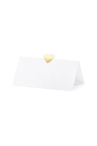PartyDeco Wizyt�wki na st� serce 10x5 cm