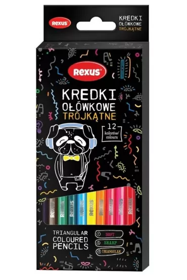 Beniamin Kredki o��wkowe tr�jk�tne 12kolor�w