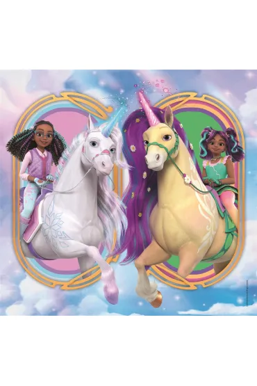 Puzzle 3x 48 el. SuperColor. Unicorn Academy Clementoni