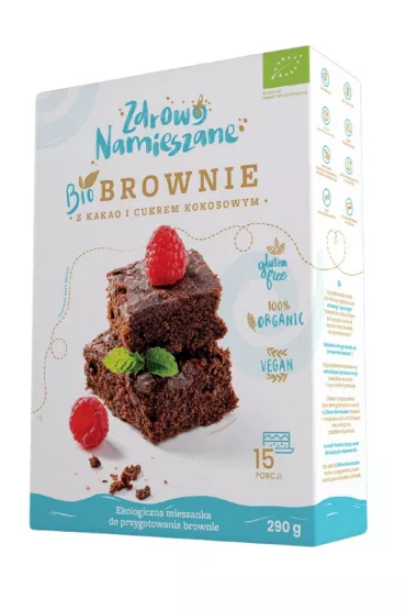 Zdrowo Namieszane Brownie z kakao i cukrem kokosowym 290 g Bio