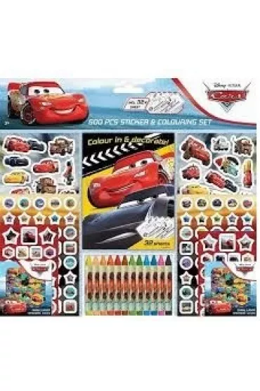 Zestaw do kolorowania i wyklejania Cars 500szt Alba Moli