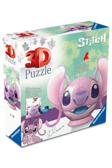 Puzzle 3D: Disney Stitch Kula Angel z uszami Ravensburger