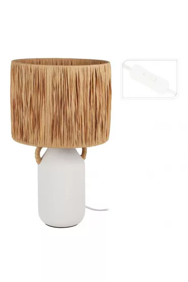 H&S Decoration Lampa stoowa z ozdobnym kloszem