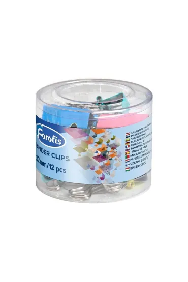 Alfa Pastello Klipy biurowe 32mm kolorowe Pastel 12 szt.