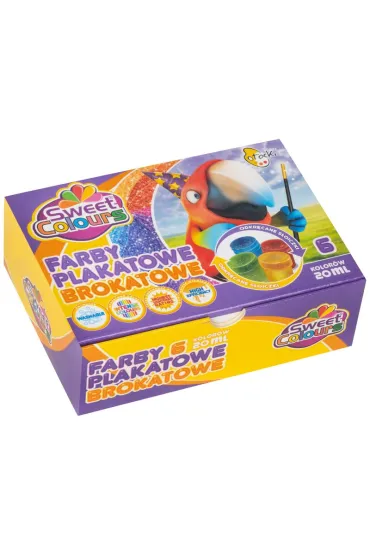 Otocki Farby plakatowe brokatowe 6 x 20 ml