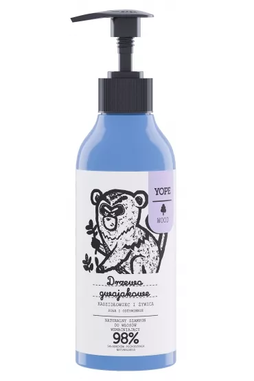 Yope Naturalny szampon do w�os�w wzmacniaj�cy Drzewo Gwajakowe Kadzid�owiec i �ywica 300 ml