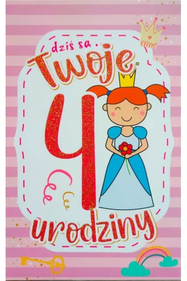 Yeku Karnet Urodziny 4 dziewczynka 2K-072