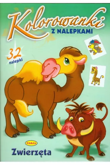 Kolorowanki z nalepkami . Zwierz�ta