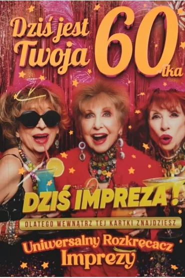 Yeku Karnet Urodziny 60 damskie