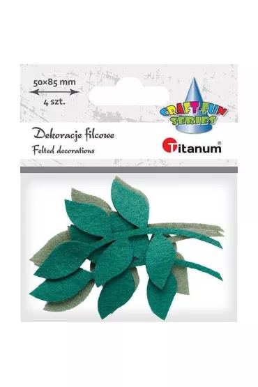 Titanum Filcowe li�cie na ga��zce mix 4 szt.