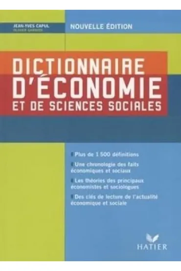Dictionnaire D'economie - Jean-Yves Capul, Olivier  Garnier