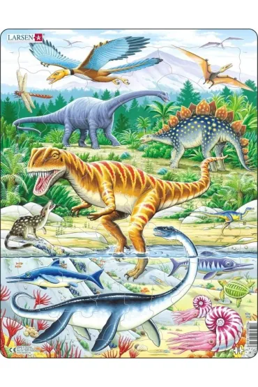 Puzzle Uk�adanka Larsen Maxi Dinosaurs 35el Tactic