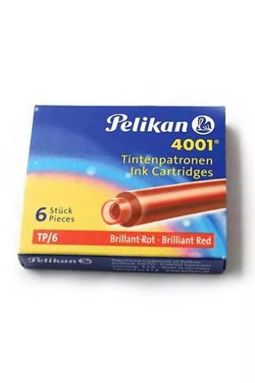 Pelikan Naboje kr�tkie czerwone 6 szt.