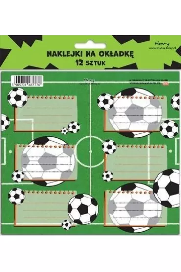 Henry Naklejki na zeszyty - Pi�ka 12 szt.