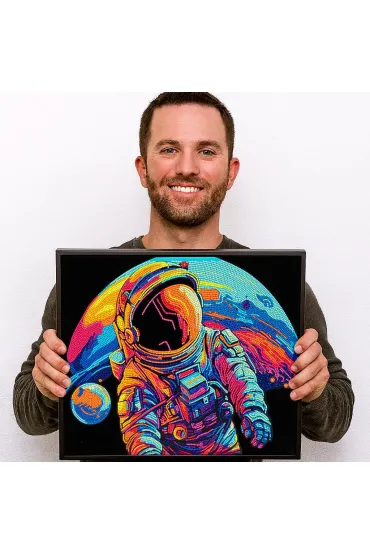 Diamond Dotz Haft diamentowy - Adults Flocked Neon Astronaut 35.5x45.7cm