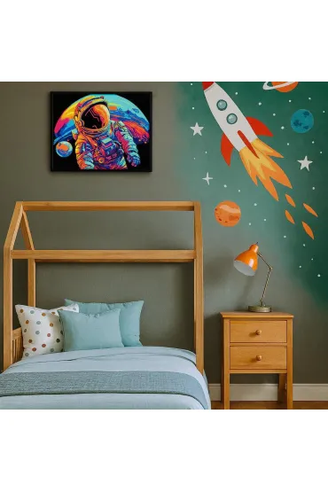 Diamond Dotz Haft diamentowy - Adults Flocked Neon Astronaut 35.5x45.7cm
