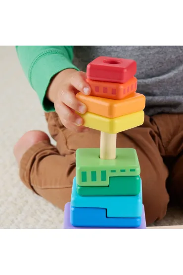 Fisher-Price. Drewniane piramidki Sorter kszta�t�w Mattel