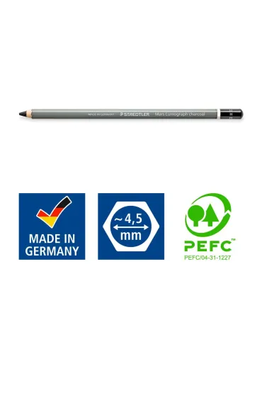 W�giel w o��wku Lumograph twardy (12szt) STAEDTLER