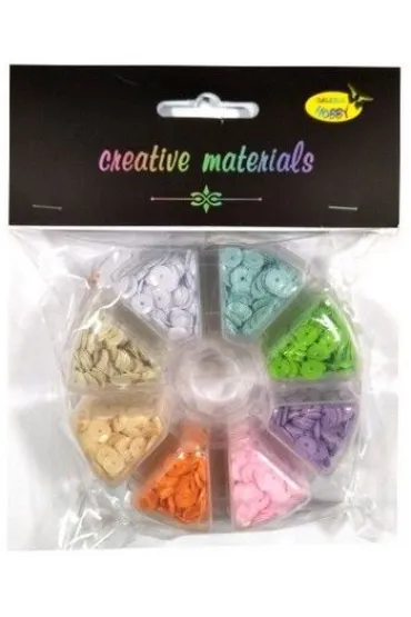 Galeria Hobby Cekiny pastelowych 8 kolor�w, 6mm, 40g
