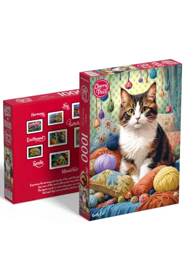Puzzle 1000 el. Knitty Cat CherryPazzi