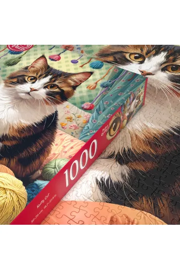 Puzzle 1000 el. Knitty Cat CherryPazzi