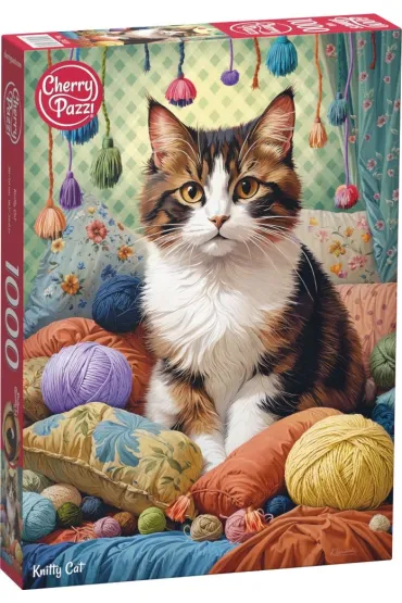 Puzzle 1000 el. Knitty Cat CherryPazzi