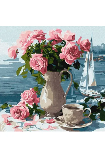 Ideyka Malowanie po numerach - Poranne r�e 40x40cm