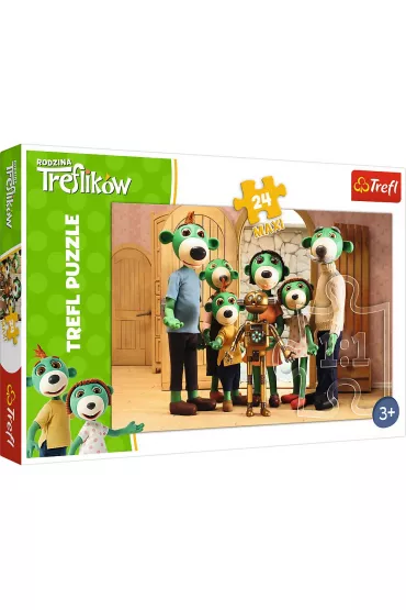 Puzzle 24 el. Rodzina Trefilk�w. Portret rodzinny z Robobotem Trefl