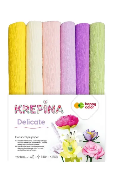Happy Color Krepina marszczona mix Delicate 25x100cm