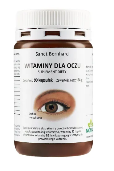 Kr�uterhaus Sanct Bernhard Witaminy dla oczu Suplement diety 90 kaps.
