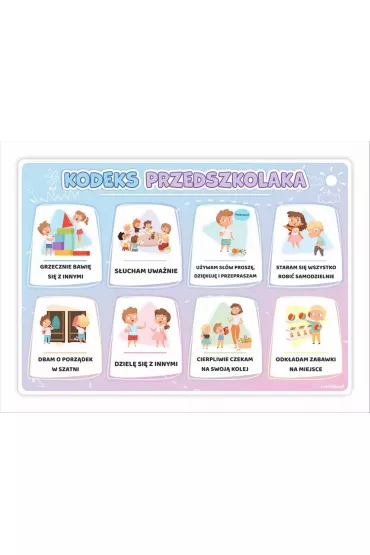 LearnHow Plakat edukacyjny - Kodeks przedszkolaka A3