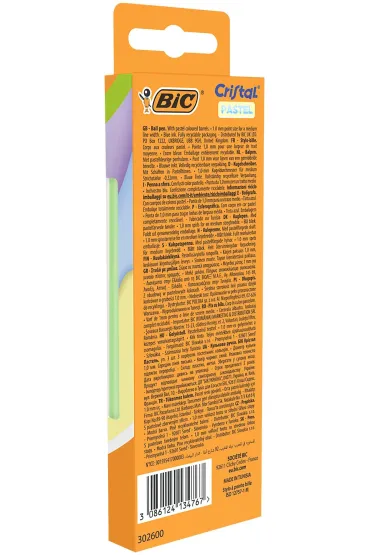 D�ugopis Cristal Pastel 1mm niebieski 3 szt BIC