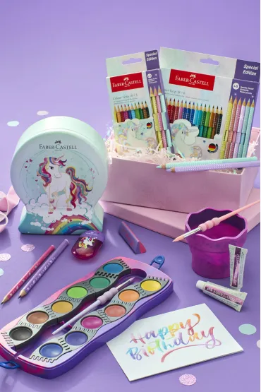 Faber-Castell Pojemnik na wod� clic&go marble r�owo fioletowy