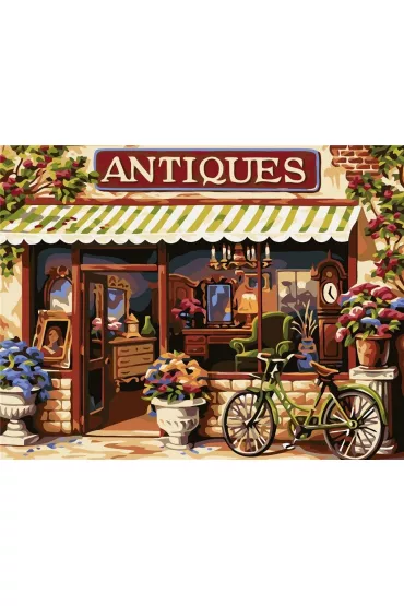 ArtiFly Malowanie po numerach - Sklep z antykami 40x50cm