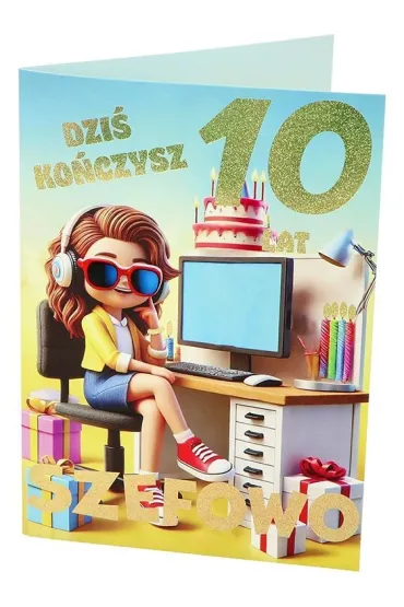Nero KARNET URODZINY 10 B6 Z KOP NER A-018 FOL