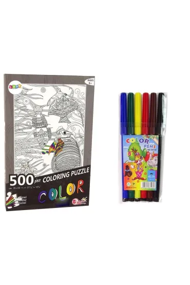 Puzzle 500 el. do kolorowania Ocean LeanToys