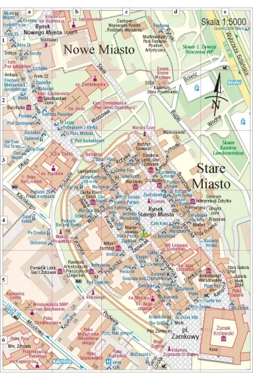 Warszawa - Centrum. Plan miasta w skali 1:7 000