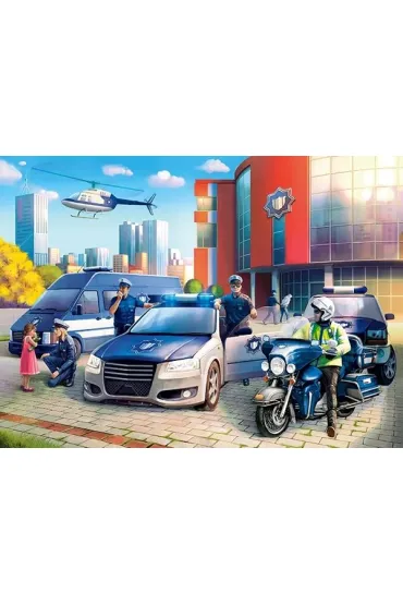 Puzzle 100 el. Police Station Castorland