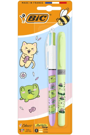D�ugopis 4 Colors Kawaii mix+zakre�lacz ��ty BIC