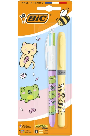 D�ugopis 4 Colors Kawaii mix+zakre�lacz ��ty BIC