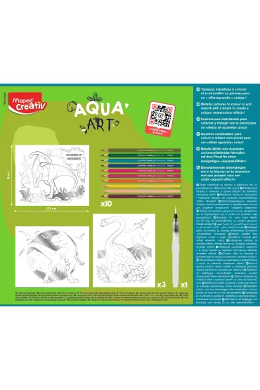 Maped Obrazy akwarelowe Dinozaury Aqua Art.