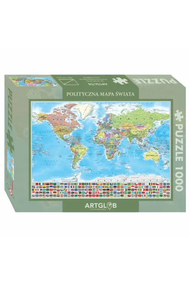 Puzzle 1000 - Mapa polityczna �wiata ArtGlob